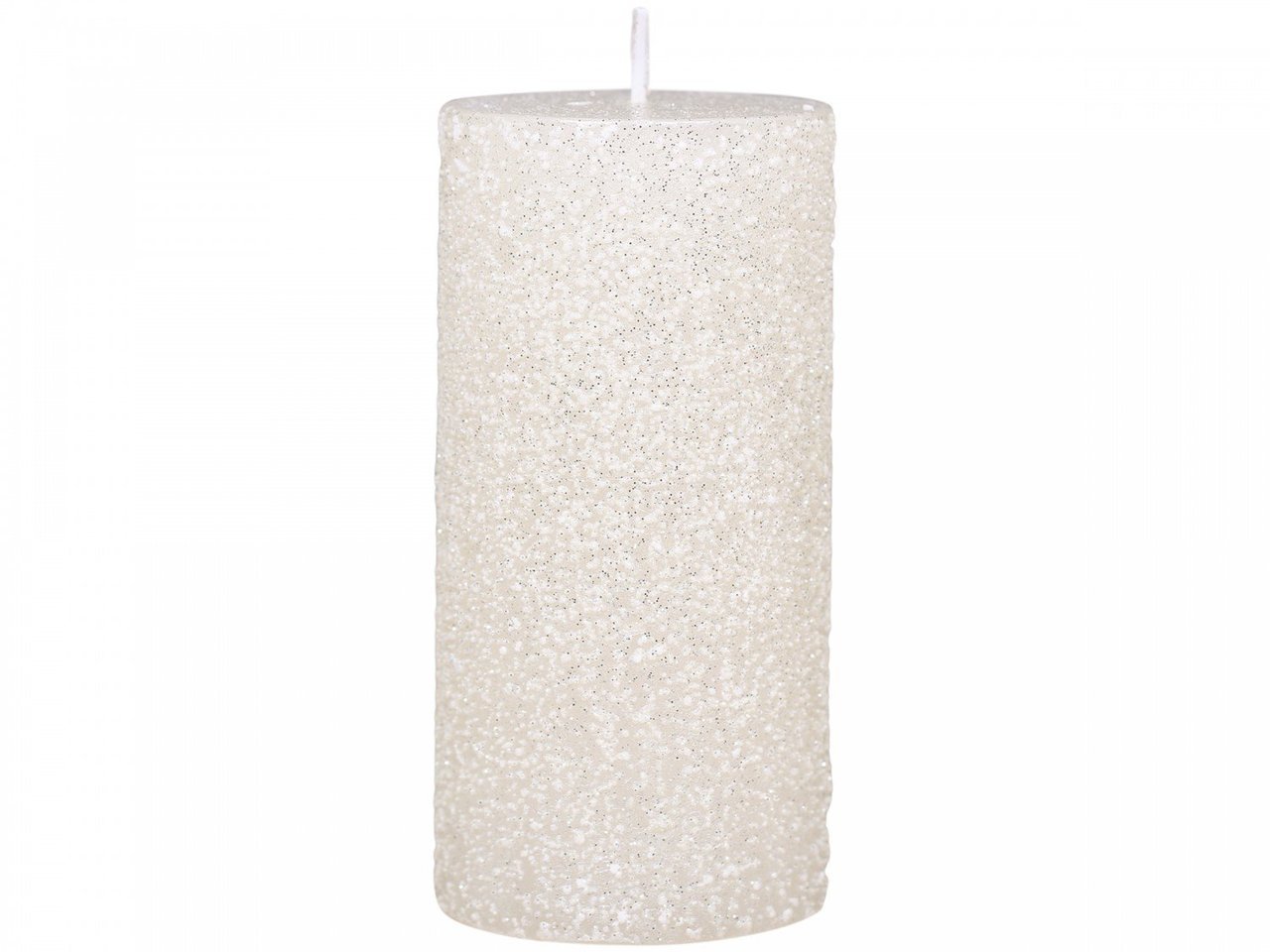 Rustikale Stumpenkerze mit Glitzer