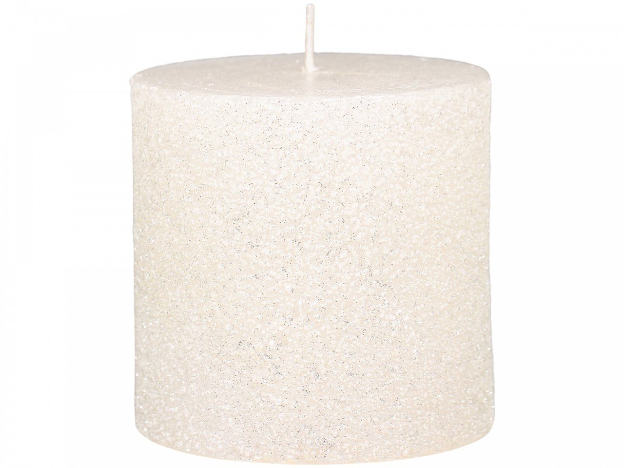Rustikale Stumpenkerze mit Glitzer