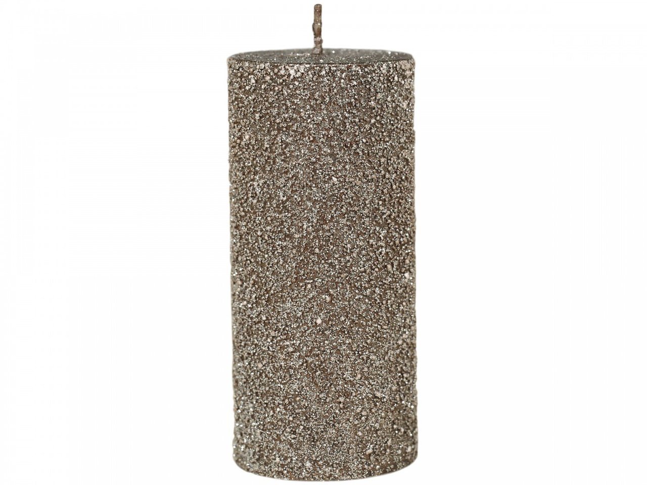 Rustikale Stumpenkerze mit Glitzer