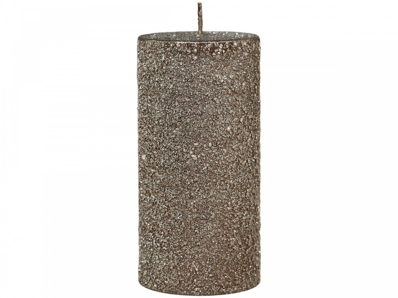 Rustikale Stumpenkerze mit Glitzer