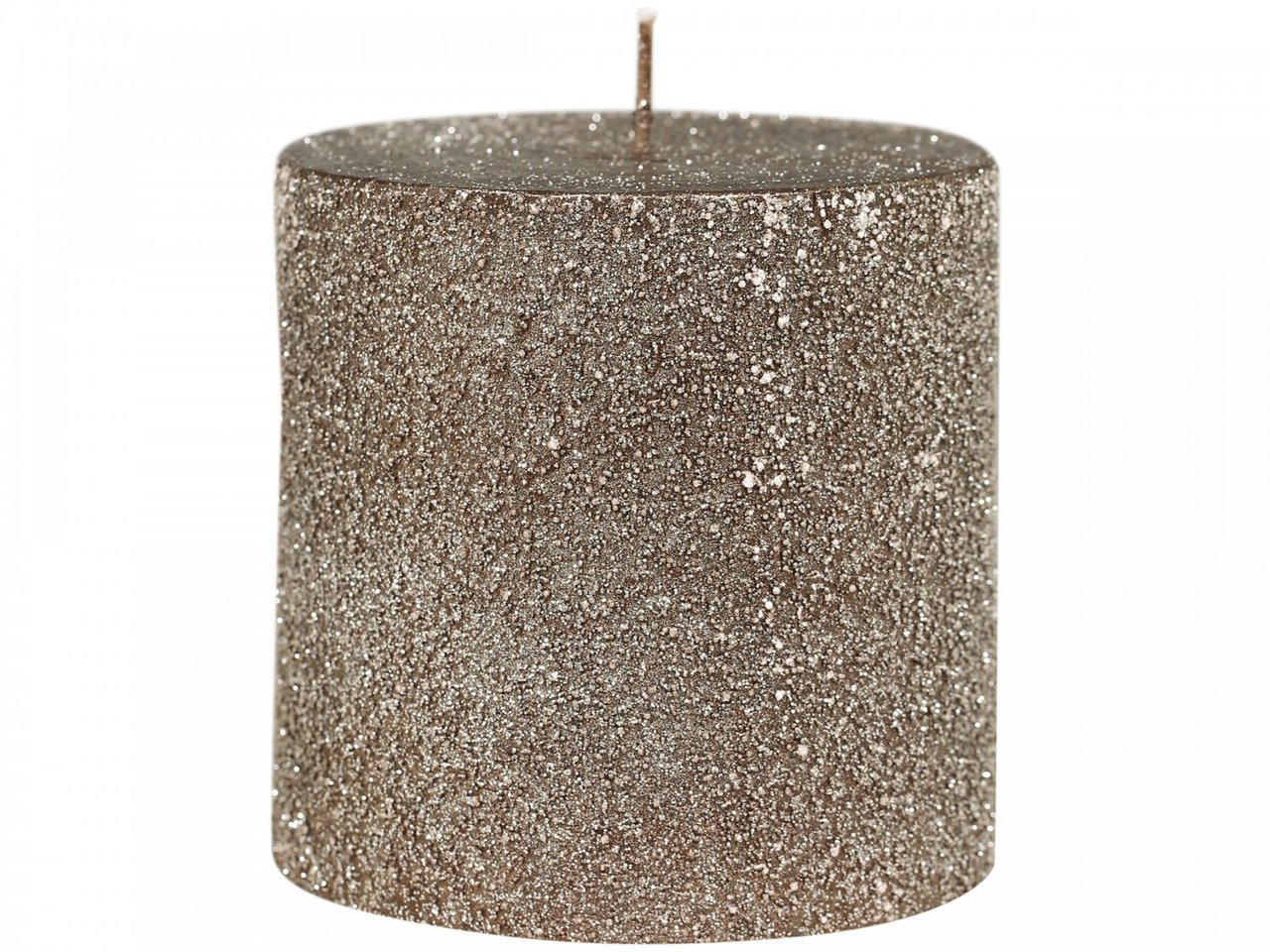 Rustikale Stumpenkerze mit Glitzer