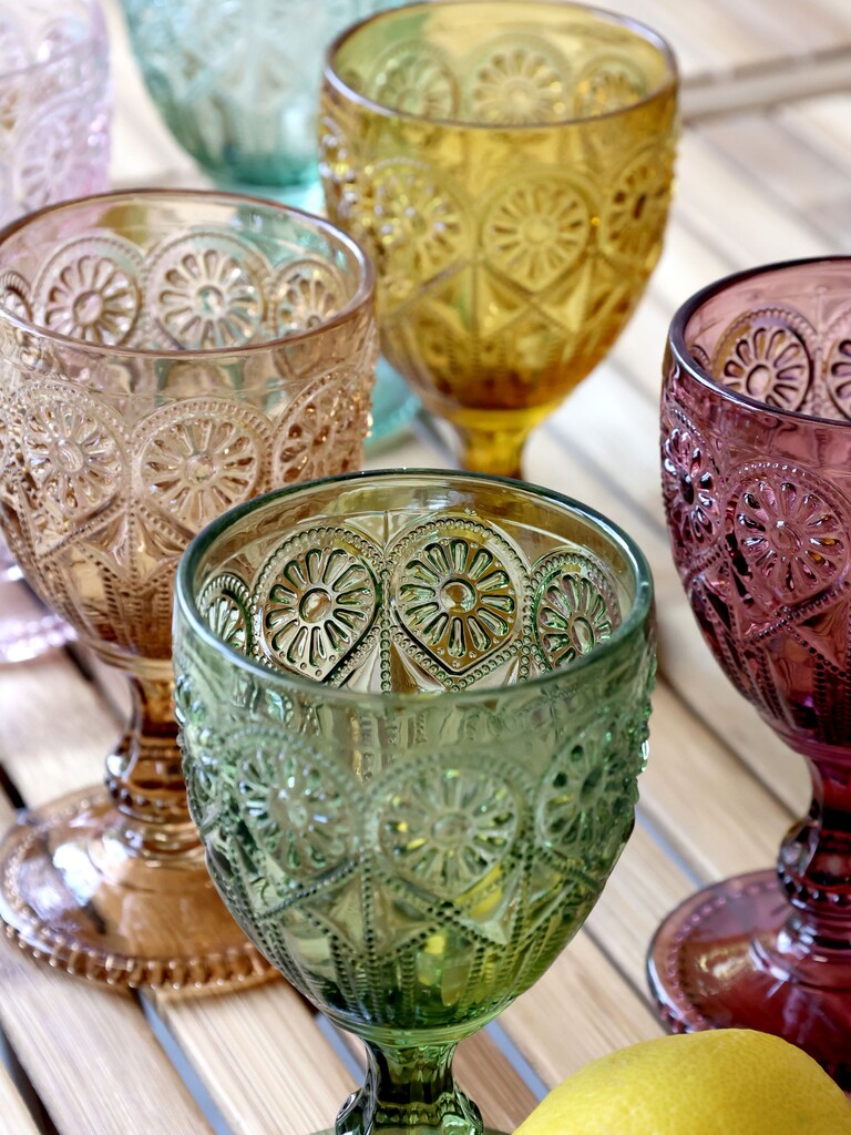 Chic Antique Saint-Émilion Weingläser mit Muster 6er Preview Image