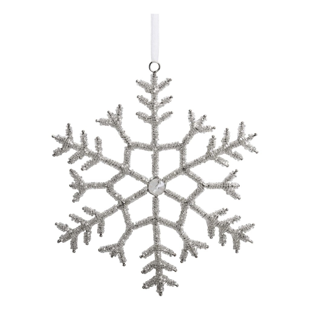 Schneeflocken Aufhänger mit Strasssteinen