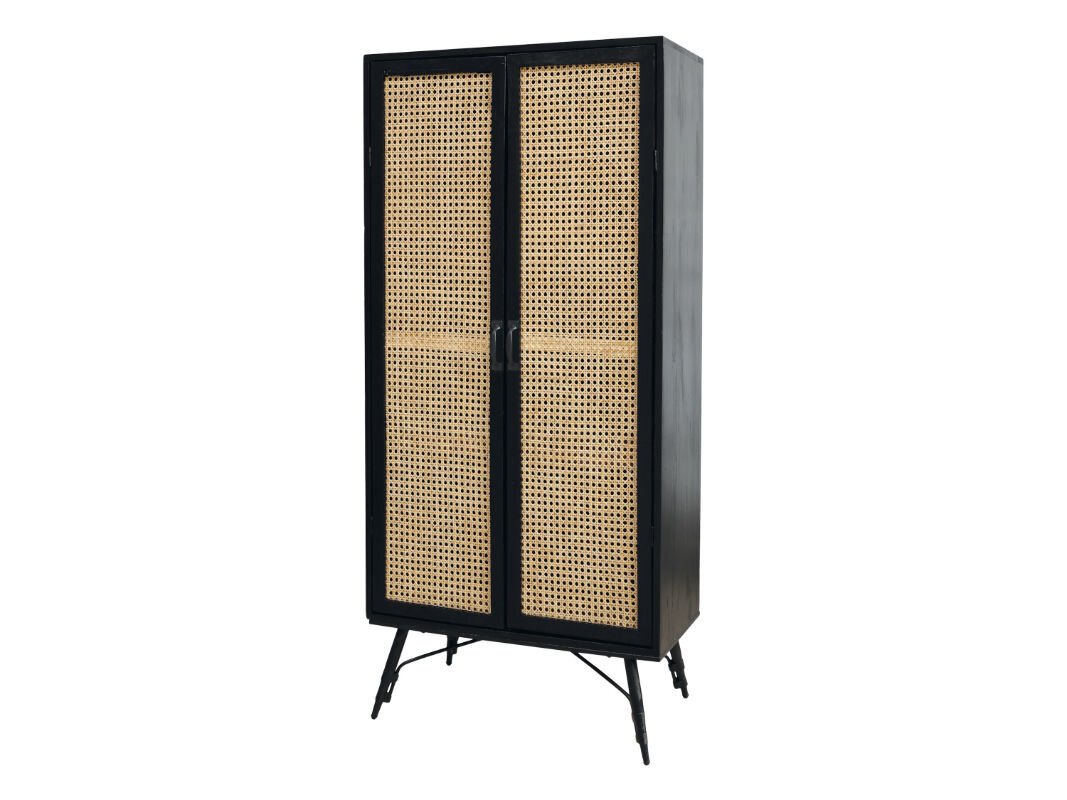 Schrank mit 2 Türen mit französischem Geflecht