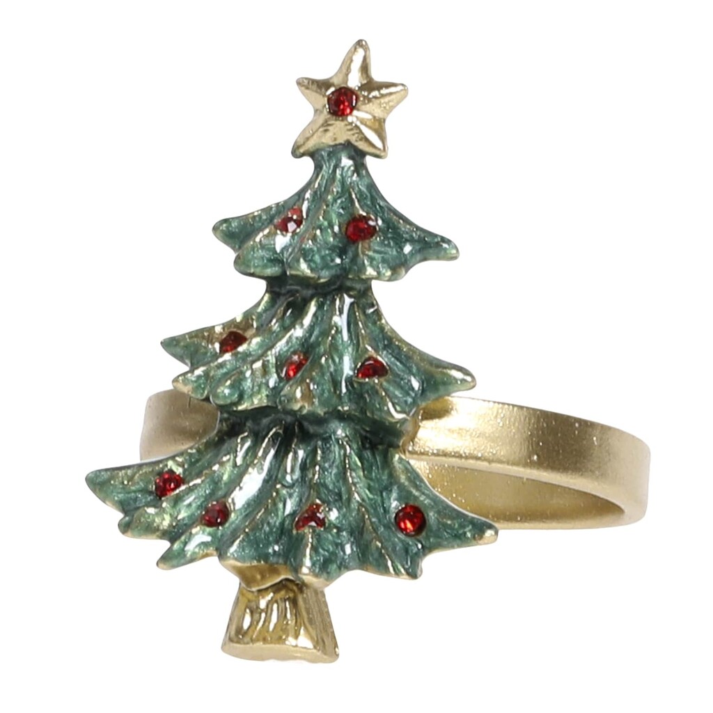 Chic Antique Serviettenring mit Weihnachtsbaum Preview Image