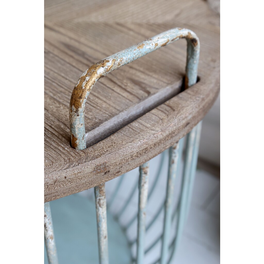 Shabby Sofatisch mit Holzdeckel 2er Set