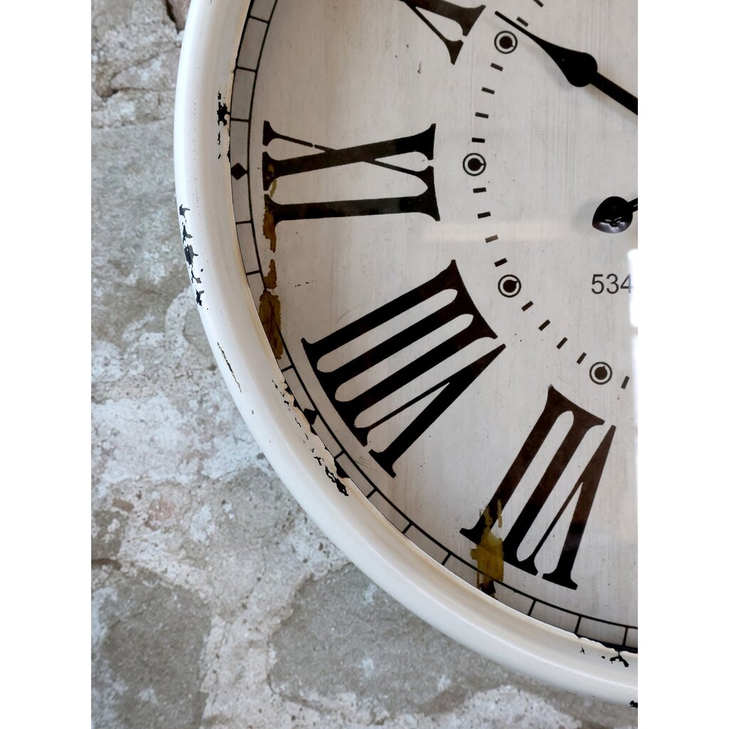 Shabby Wanduhr creme