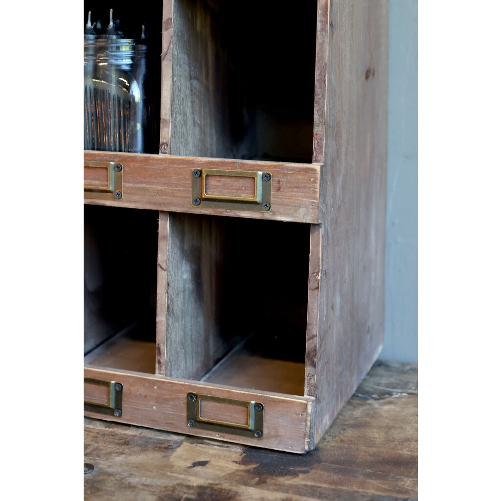 Sortierregal aus Kiefernholz