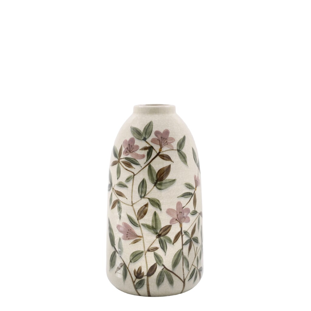 Chic Antique Steingut Vase mit Blumenmotiv 2 Preview Image