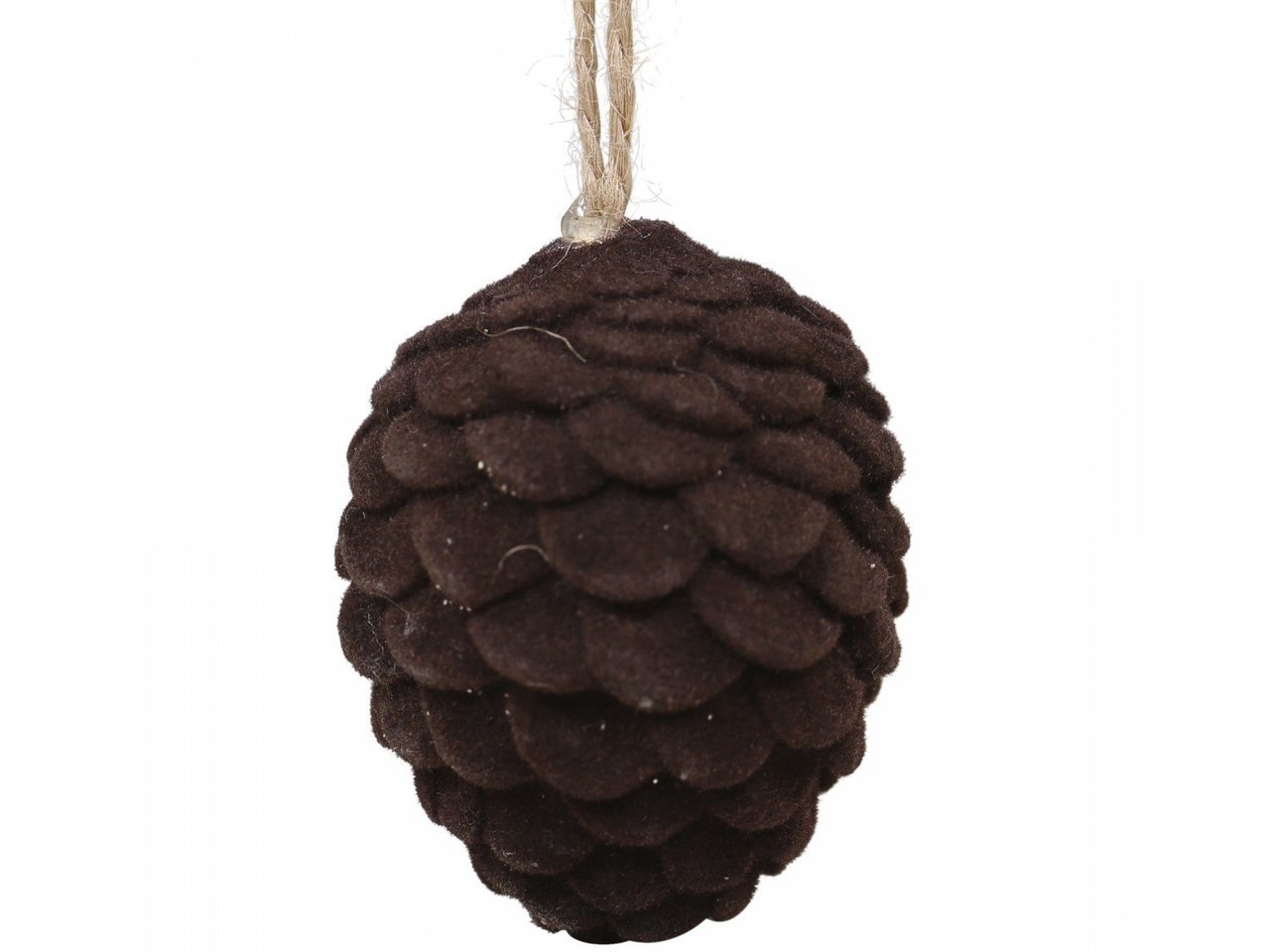 Baumschmuck Tannenzapfen Velours