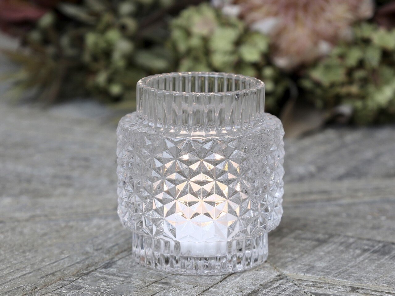 Chic Antique Teelichtglas mit Muster Preview Image