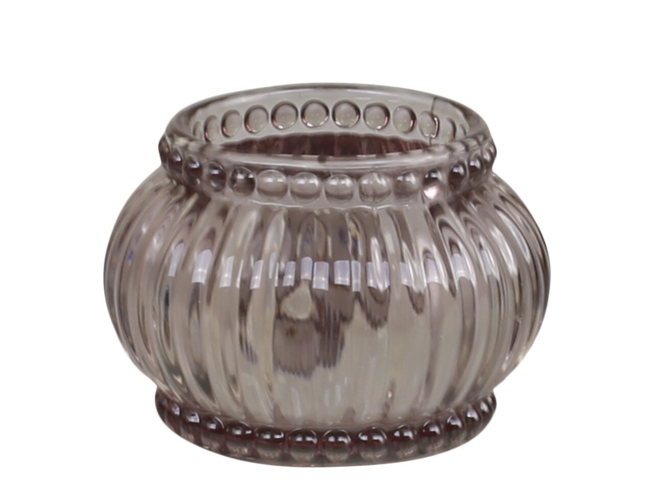 Chic Antique Teelichthalter mit Perlenkante aus Glas Preview Image