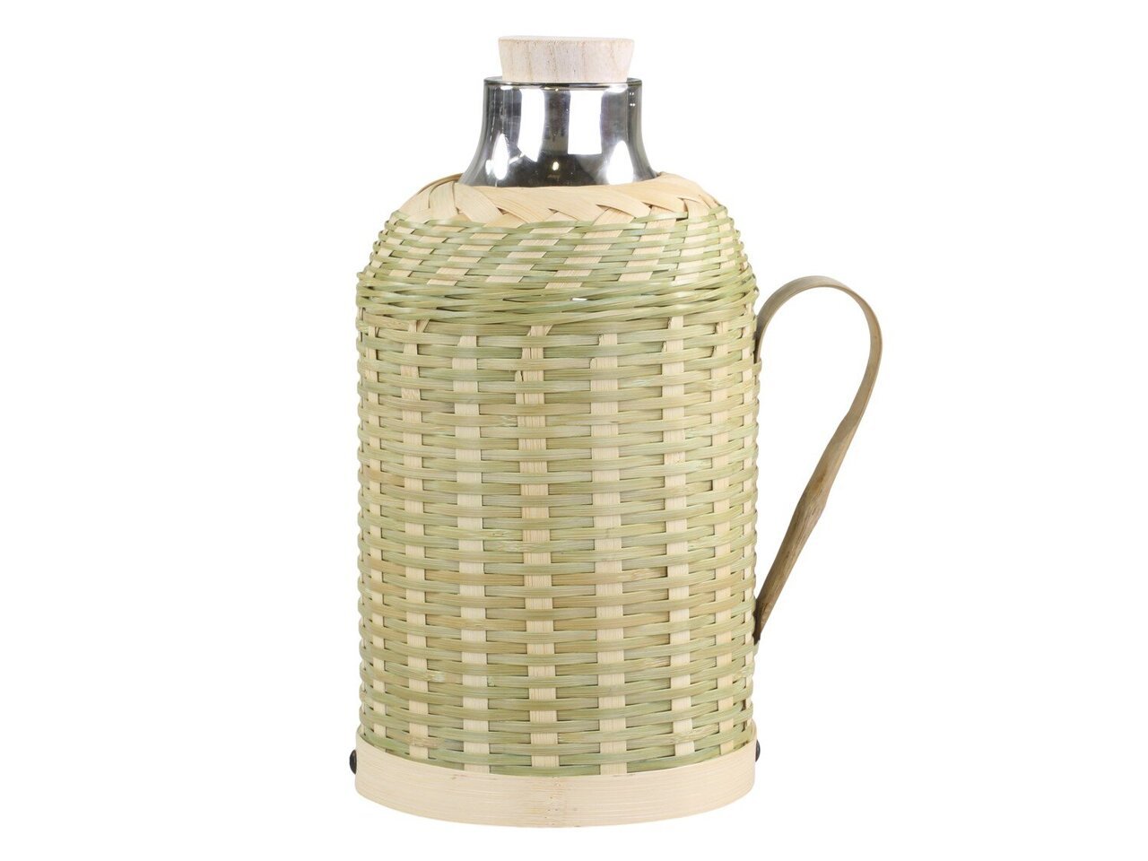 Thermoskanne mit Bambus Geflecht
