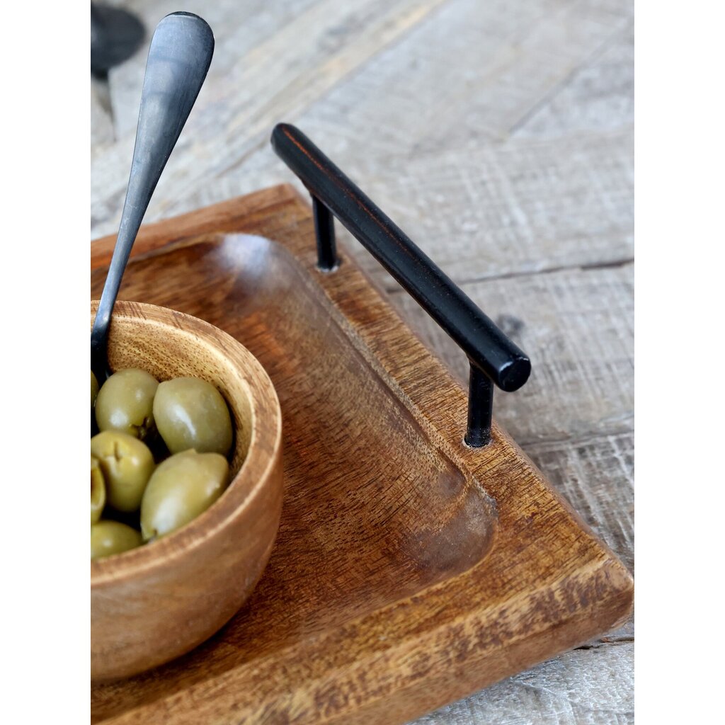 Tours Servier Tablett in Holz mit Henkel