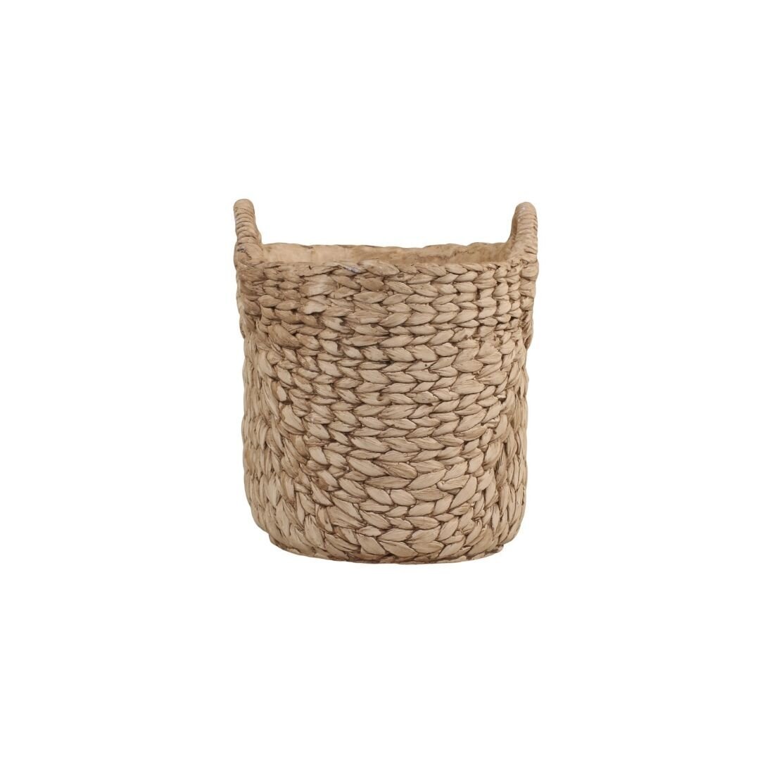 Übertopf Corte mit Flechtmuster und Henkel