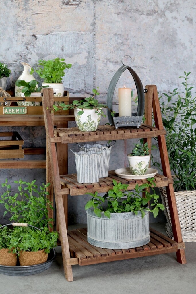 Chic Antique Übertopf-Set mit Rillen & Griffen - 3er Set online kaufen bei SKANDEKO (Ansicht 2)