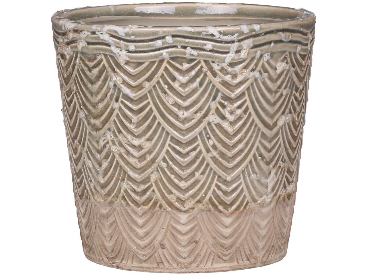 Valence Übertopf mit Blattmuster