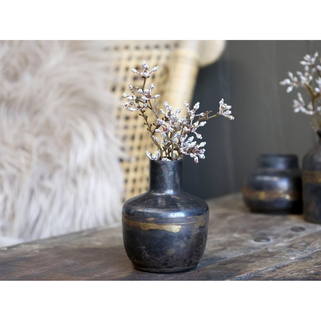 Vase aus Eisen, schwarz