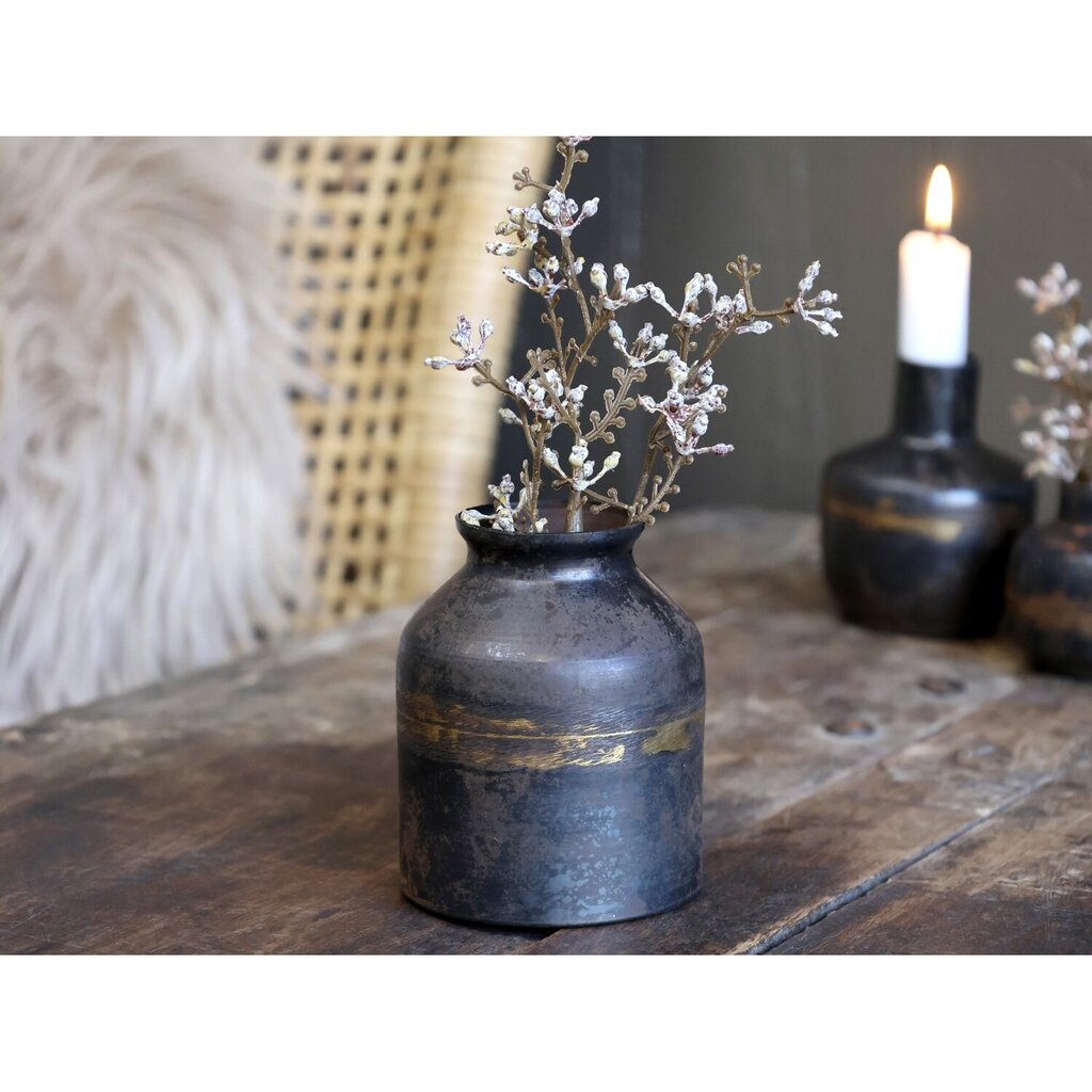 Vase aus Eisen, schwarz