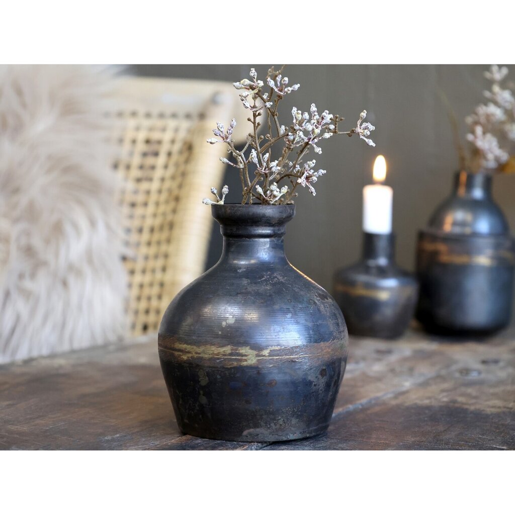 Vase aus Eisen, schwarz