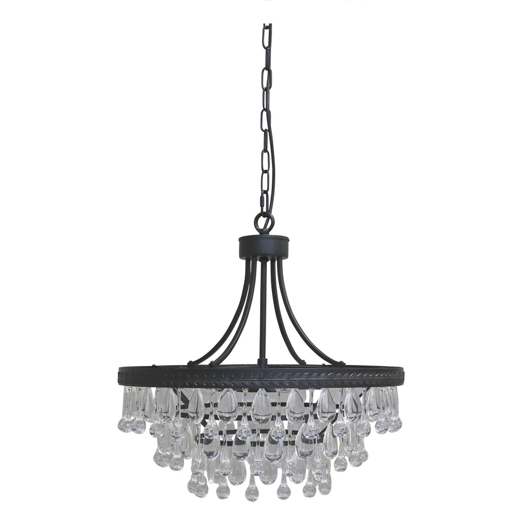 Versailles Kronleuchter mit tropfenformigen Glasprismen