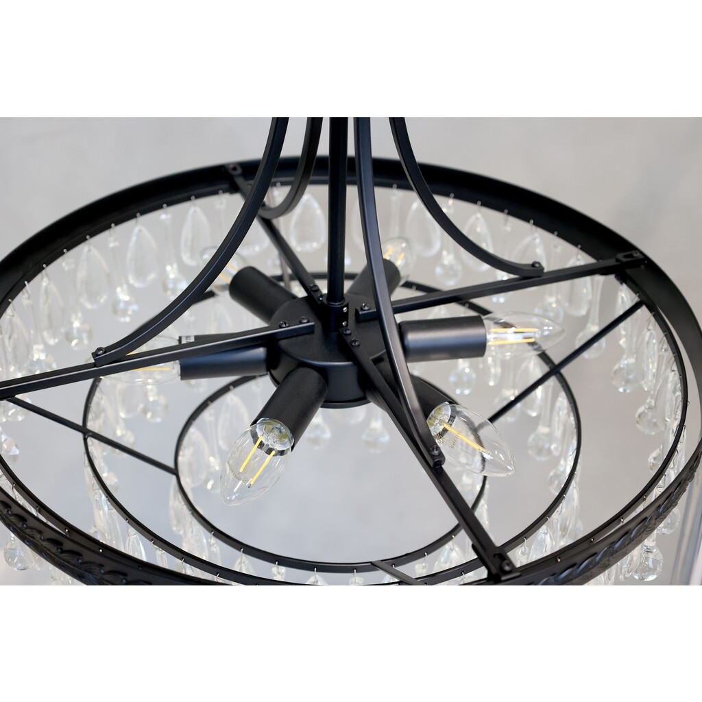 Versailles Kronleuchter mit tropfenformigen Glasprismen