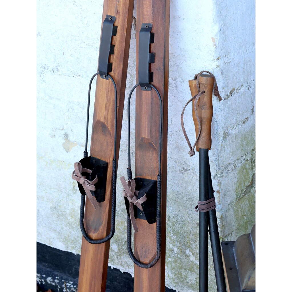 Vintage Deko Ski mit Stöcken