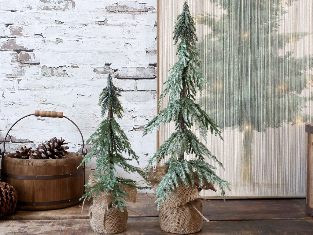 Chic Antique Vintage Eimer aus Holz mit Griff Preview Image