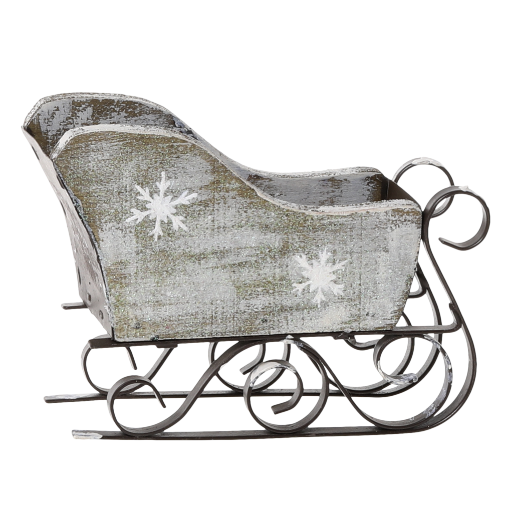 Chic Antique Vintage Schlitten mit Schneeflocke Preview Image