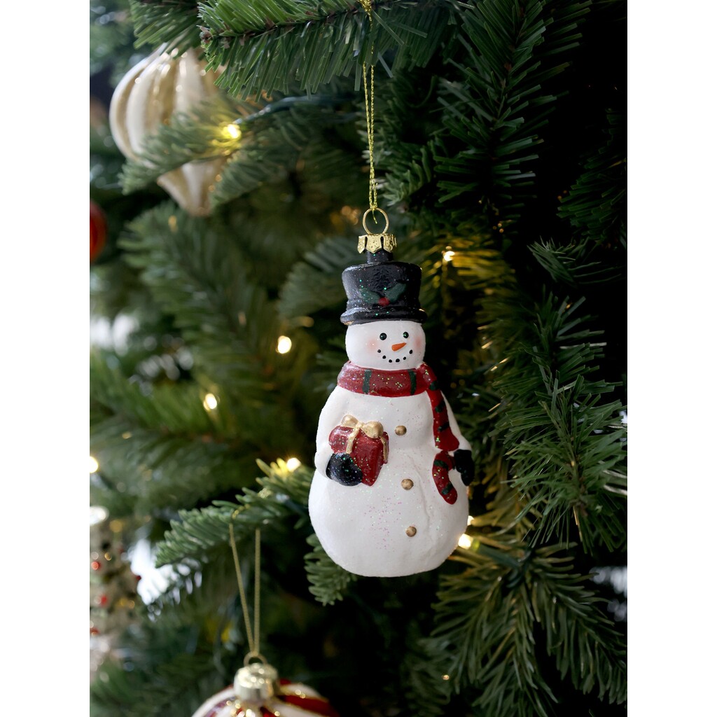 Vintage Schneemann Figur zum Aufhängen