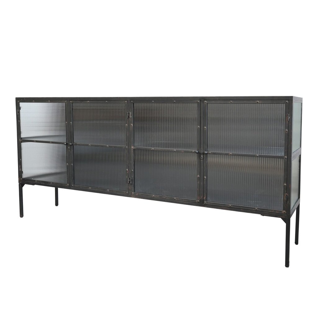 Chic Antique Vitrinenschrank mit gerillten Glastüren Preview Image