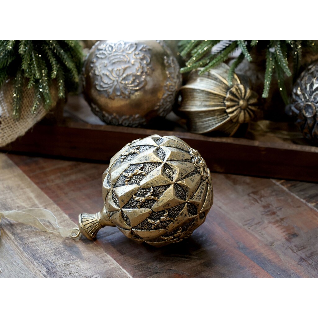 Weihnachtskugel im Antique Messing Stil