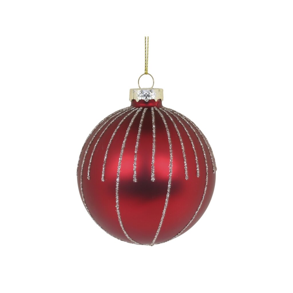 Weihnachtskugel mit Glitzer, rot