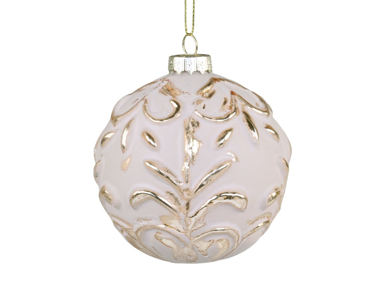 Chic Antique Weihnachtskugel mit Goldmuster Vrilles Preview Image
