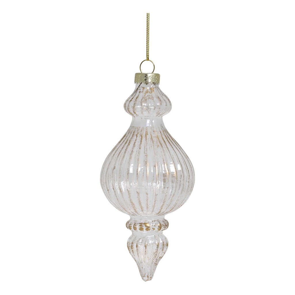 Chic Antique Weihnachtskugel Ornament aus Glas Preview Image