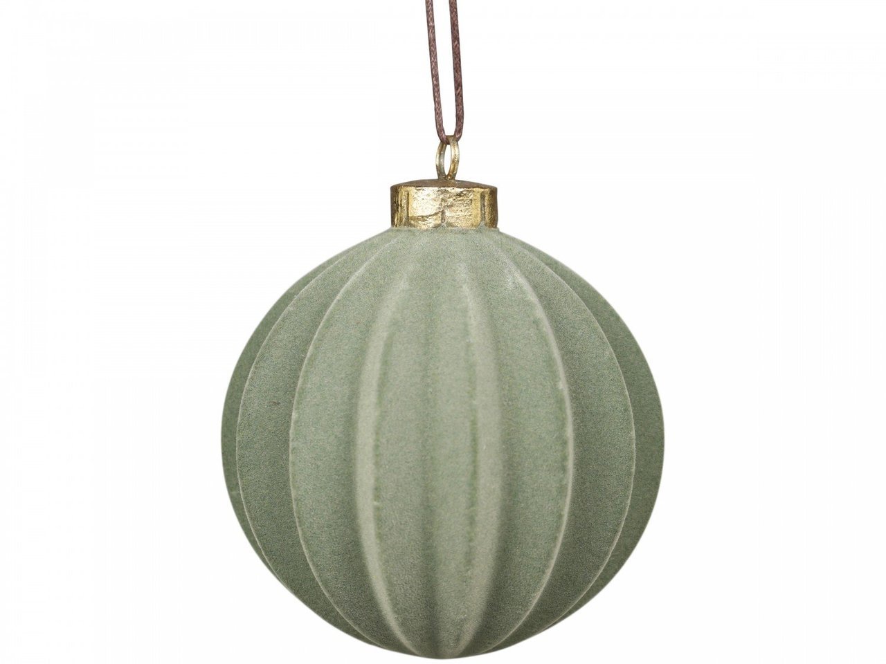 Weihnachtskugel Velours in Fächerstruktur