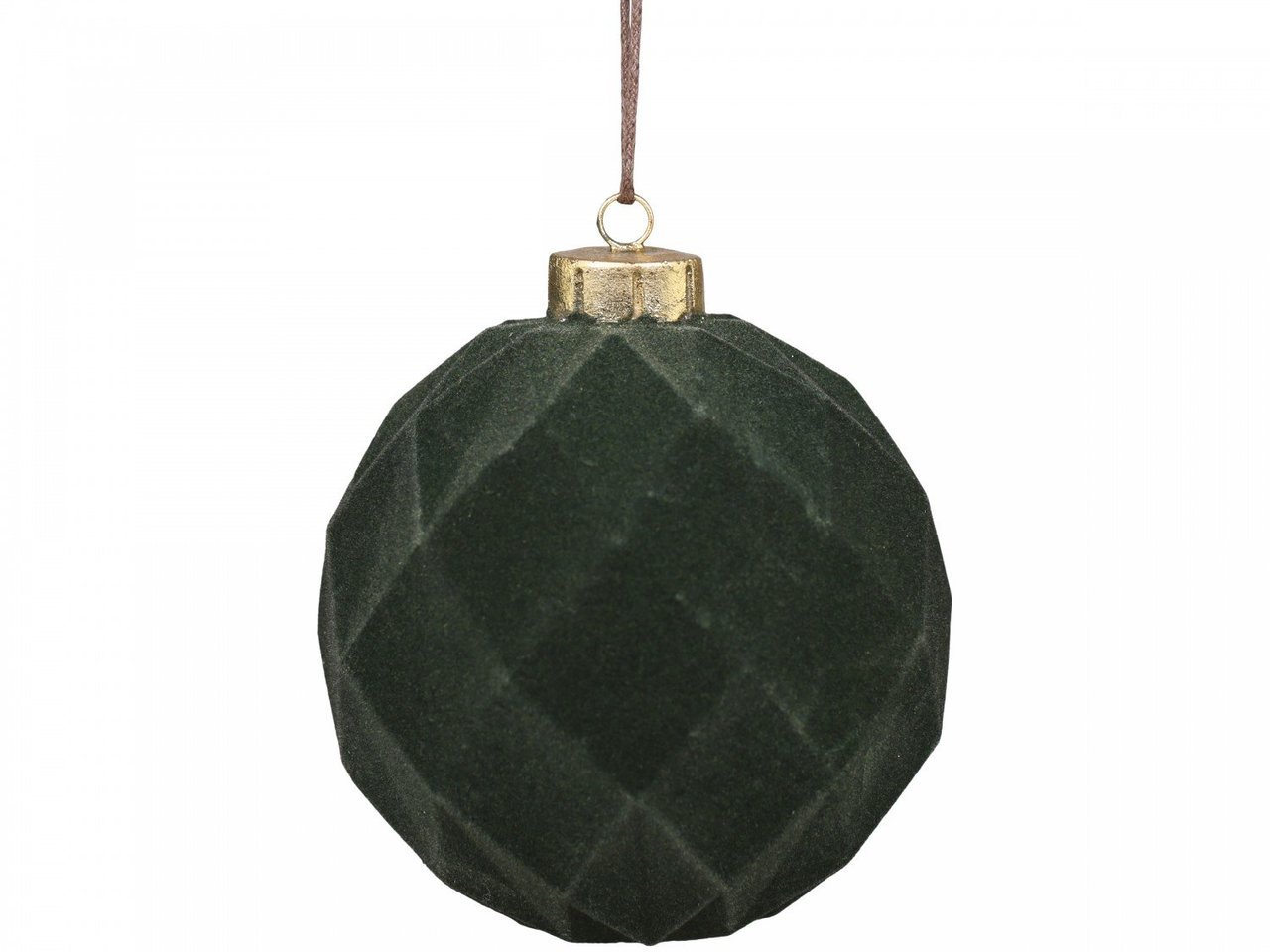 Chic Antique Weihnachtskugel Velours mit Rautenmuster Preview Image