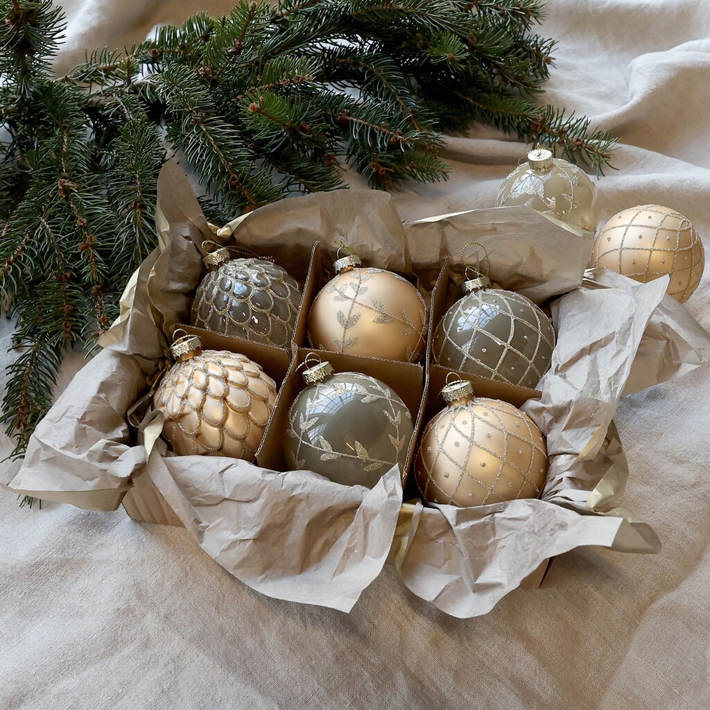 Weihnachtskugeln in einer Schachtel 6er-Set