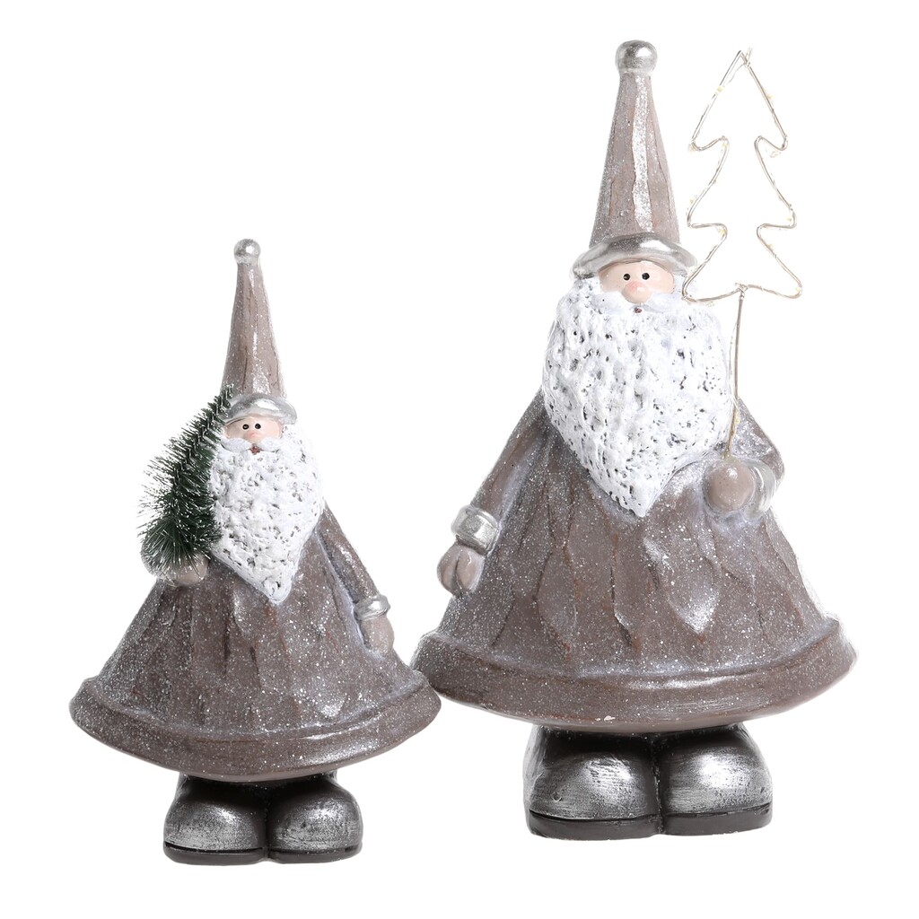 Chic Antique Weihnachtsmann mit LED Baum 2er-Set Preview Image