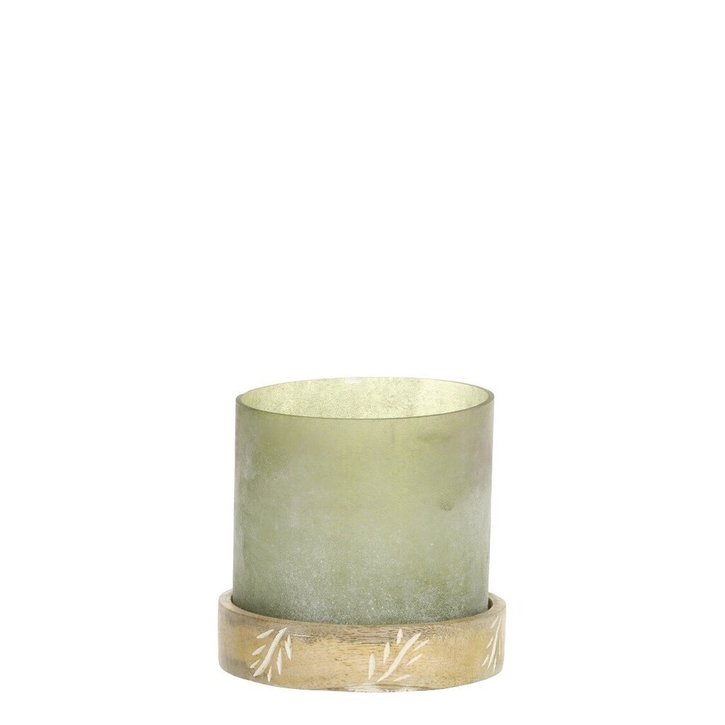 Windlicht mit graviertem Sockel