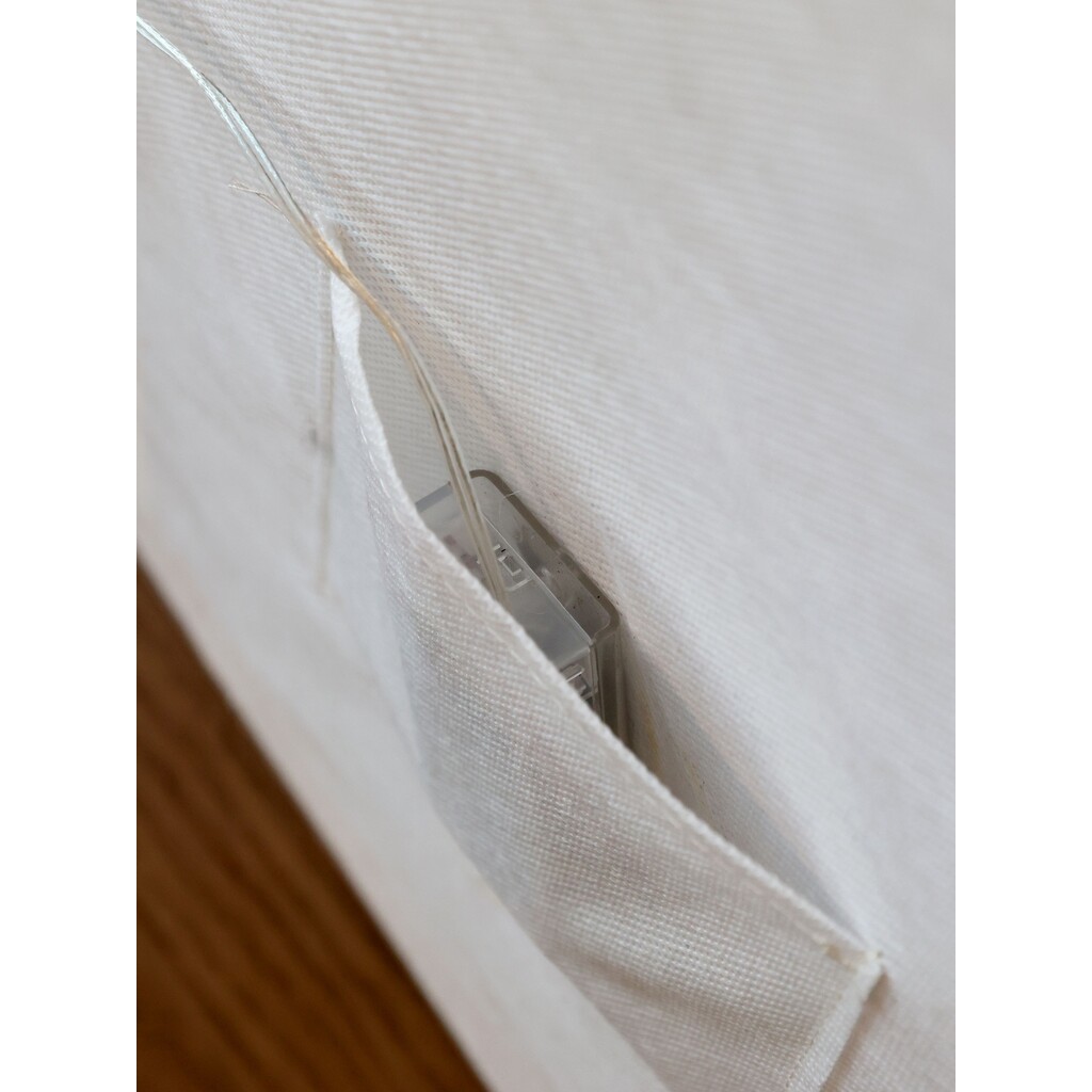 Winterliches Wandbild mit Tannenbaum und LED Lichtern