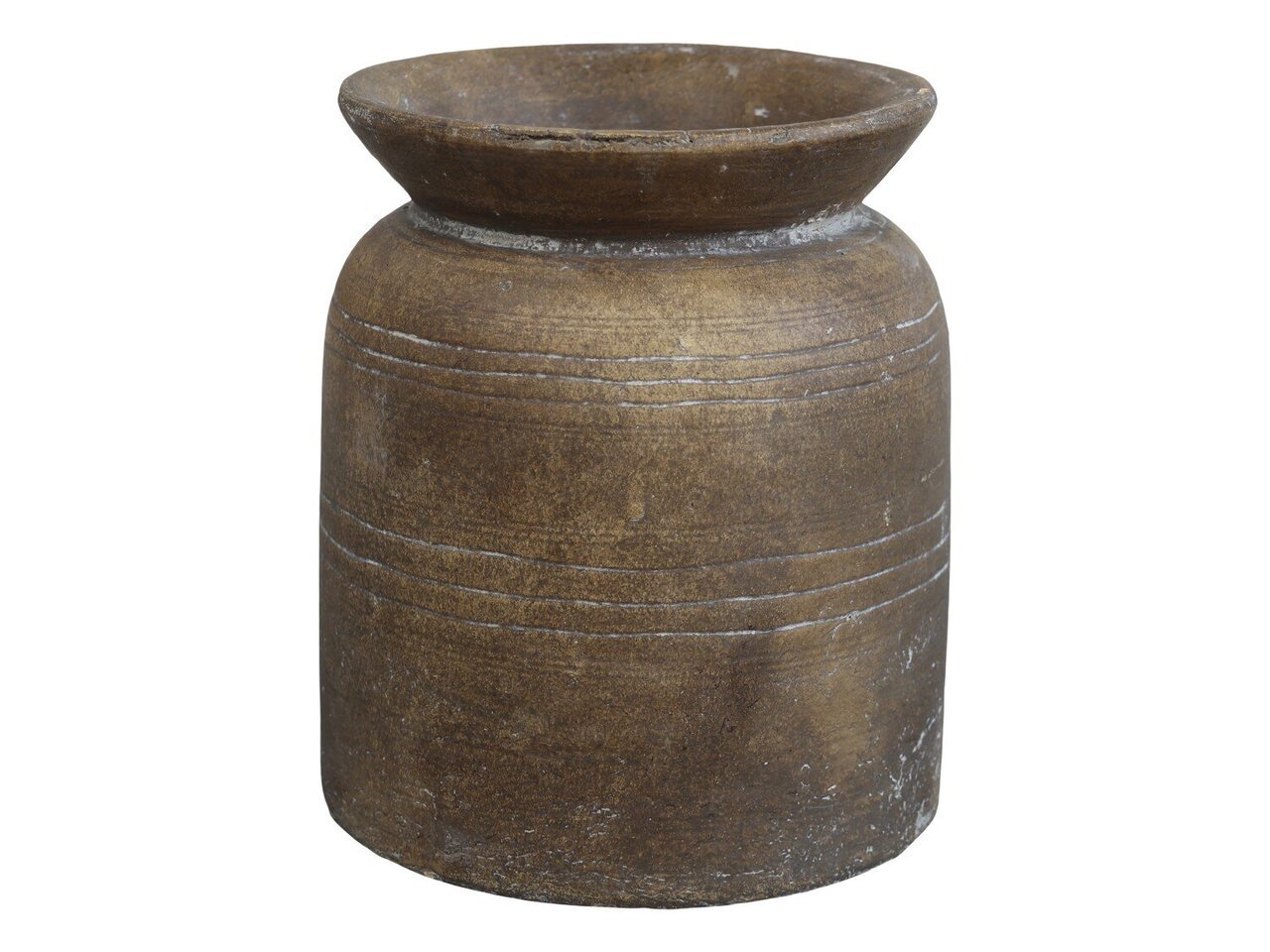 Chic Antique Zement Vase mit Rillen für Deko Preview Image