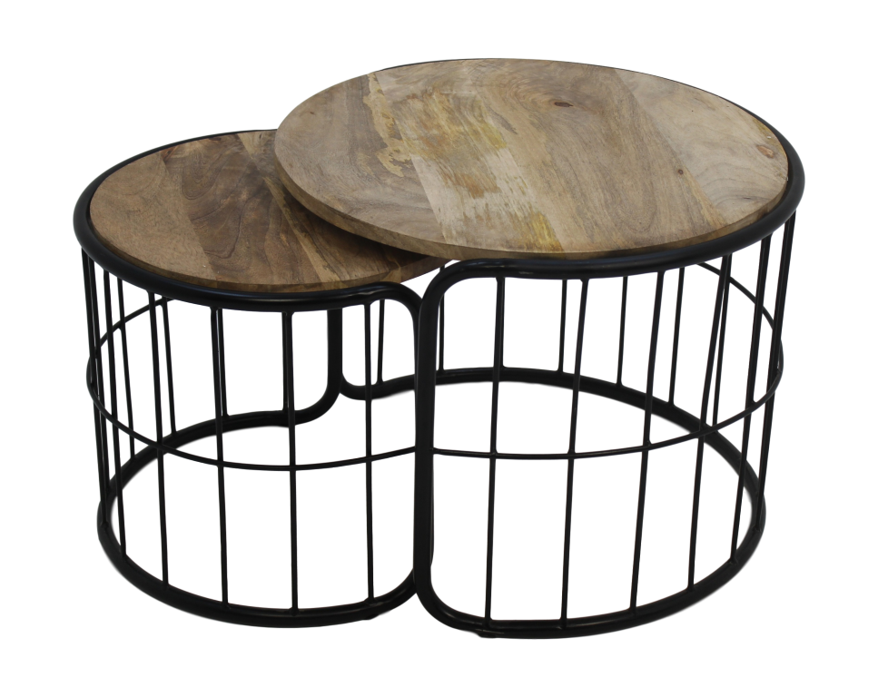 HSM Collection Couchtisch Mangoholz/Eisen