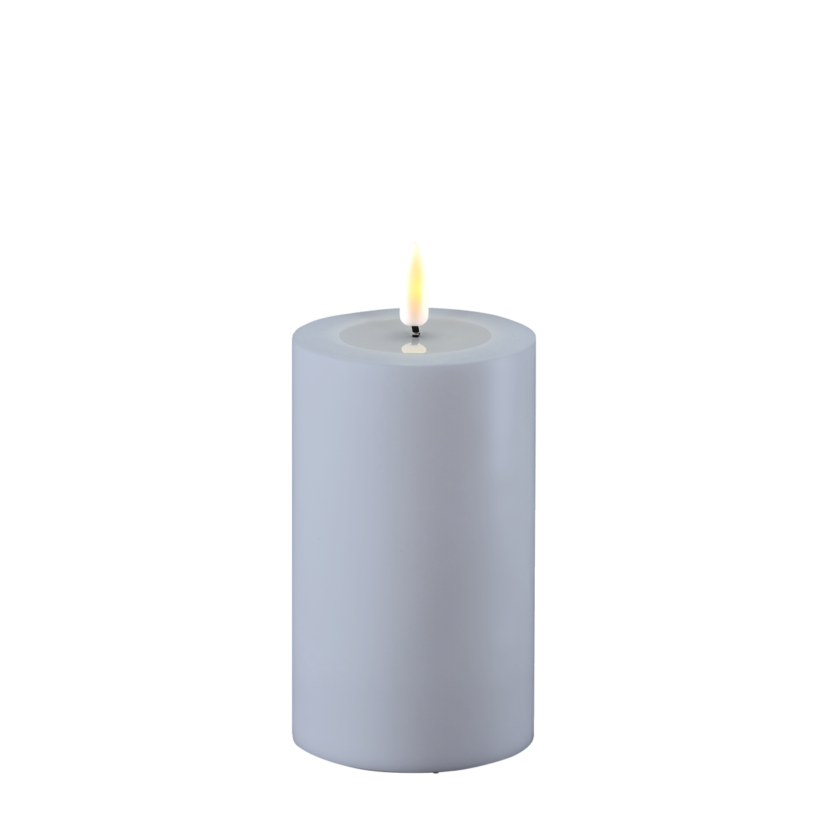 Deluxe Homeart LED Real Flame Outdoor Stumpenkerze staubig blau Preview Image