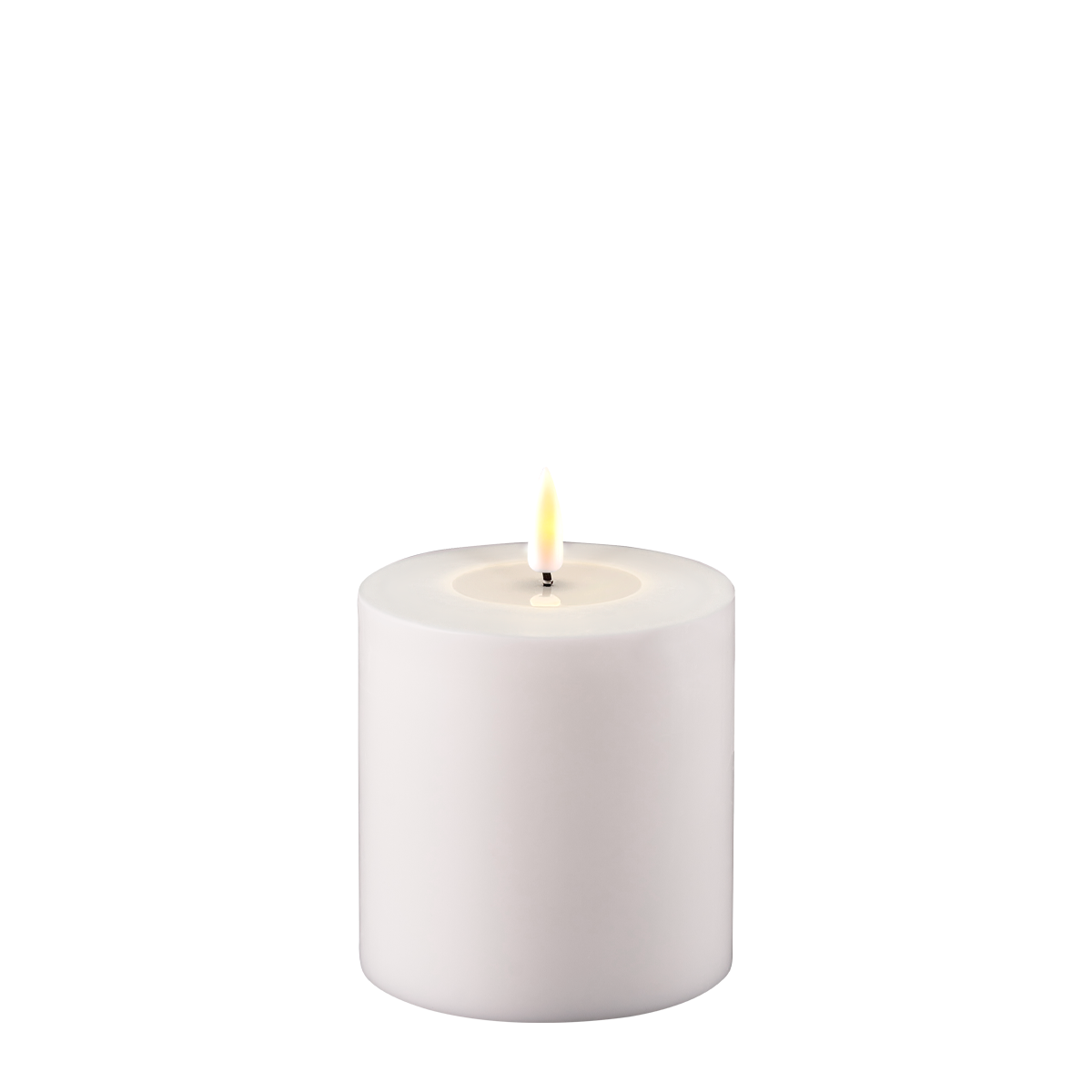 LED Real Flame Outdoor Stumpenkerze weiß