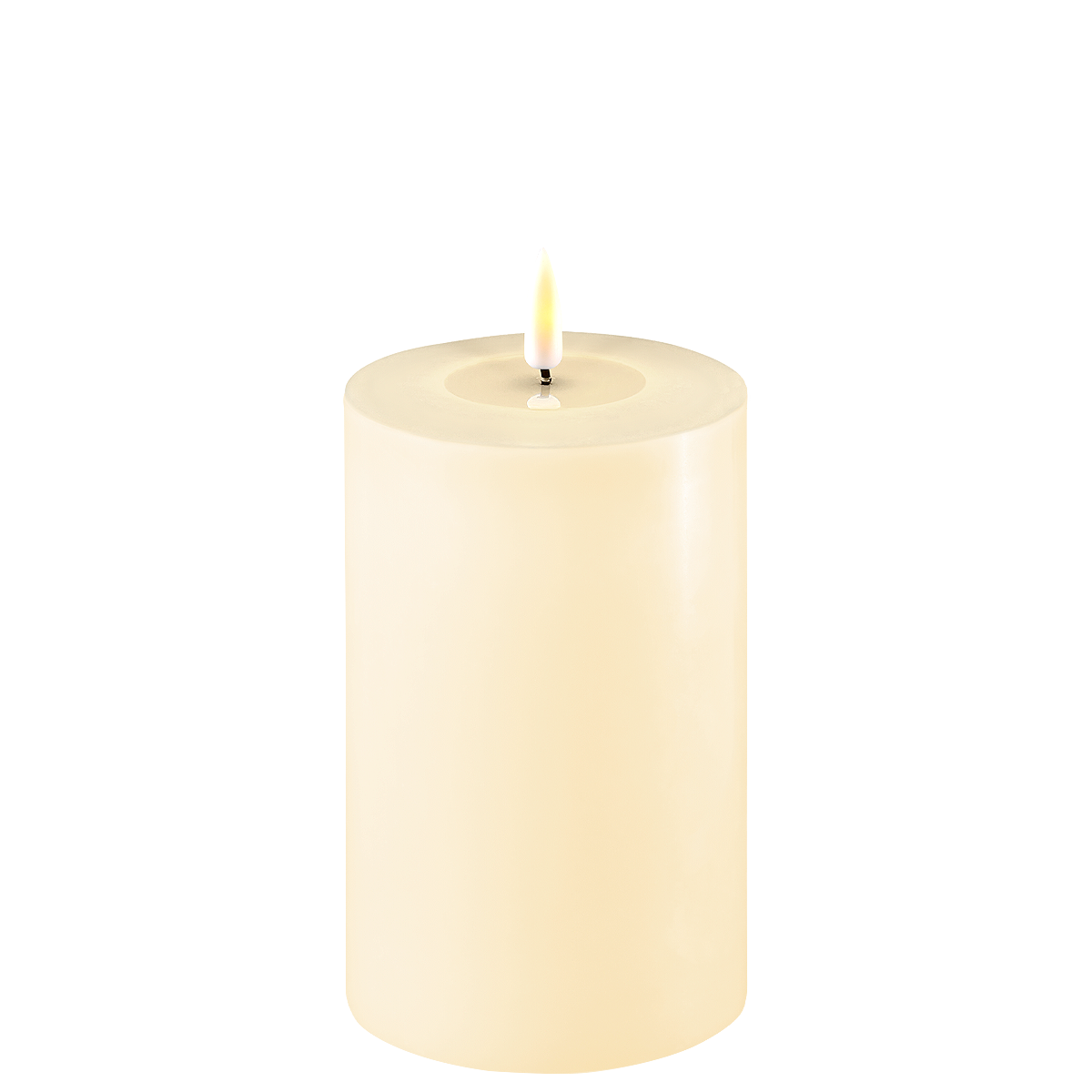 LED Stumpenkerze Real Flame creme