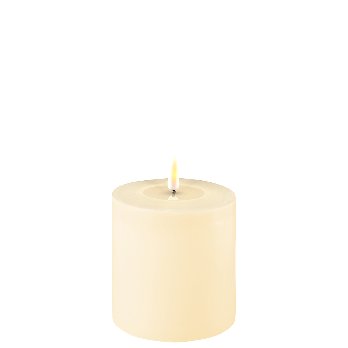 LED Stumpenkerze Real Flame creme