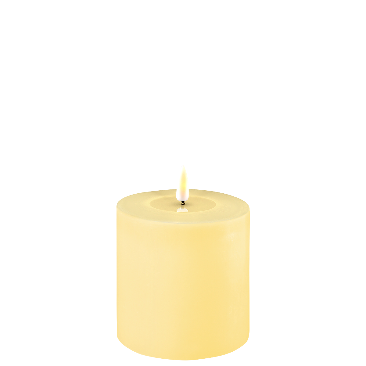 LED Stumpenkerze Real Flame hellgelb
