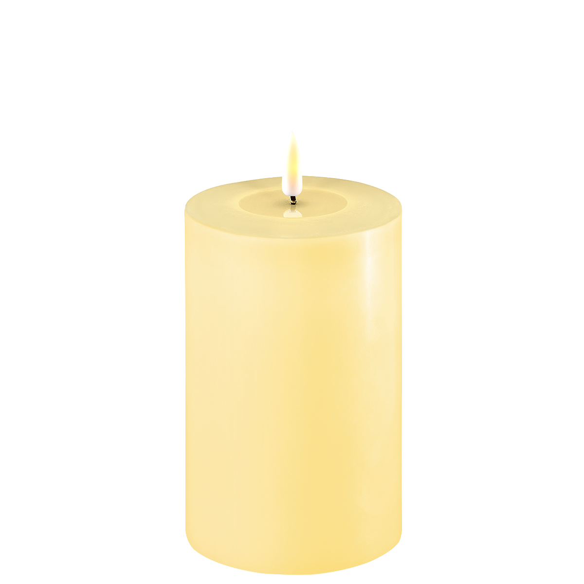 LED Stumpenkerze Real Flame hellgelb