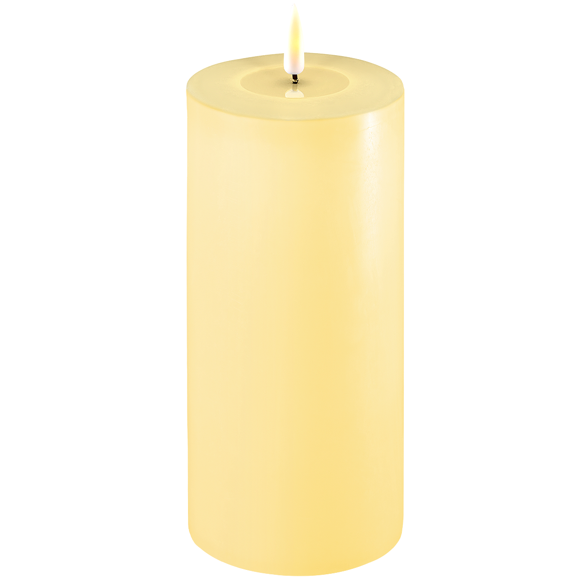 LED Stumpenkerze Real Flame hellgelb